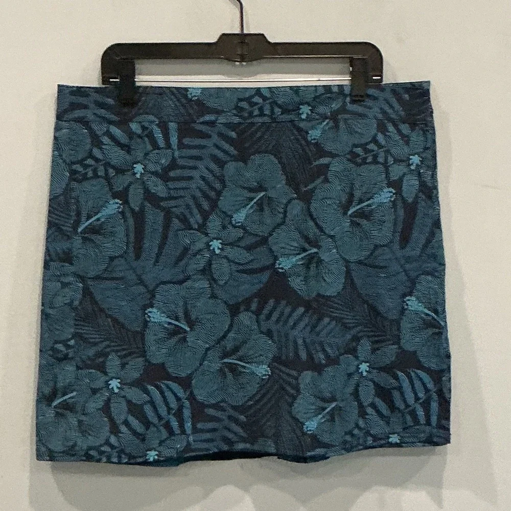RipSkirt Womens Rip Away Wrap Skirt XL Blue Teal Maui Moonlight Hibiscus Beach